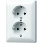 JUNG Schuko Διπλή πρίζα AS5020UWW AS 500/A plus Alpinweiß AS5020UWW (AS5020UWW)