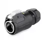 Alcasa S1 IC01-24R01 - RJ45 - μαύρο - αρσενικό/θηλυκό - ευθύ - Μέταλλο - Σιλικόνη - Ψευδάργυρος - IP65 - IP67 (IC01-24R01)
