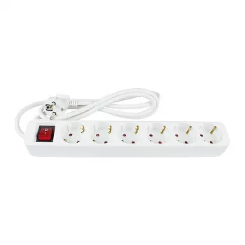 Good Connections PS016-W015 - 1,5 m - 6 έξοδοι AC - Εσωτερικού χώρου - Type E/F - 1,5 mm² - Πολυανθρακικό (PC)