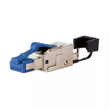 METZ CONNECT pro - σύνδεση δικτύου - RJ-45 (Α) - θωρακισμένη - CAT 8,1 - IEEE 802,3bq - μπλε (130H405032-E)