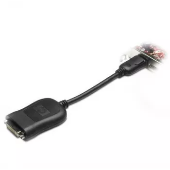 HP - Προσαρμογέας DVI - DisplayPort (βύσμα αρσενικό) σε DVI-D (υποδοχή θηλυκή) - μαύρο - για Quadro FX 3800 (481409-001,FH973AA)