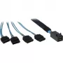 Καλώδιο INTER-TECH SFF-8643 σε 4x SATA/SAS 0,7 m 12 Gbit/s μπλε