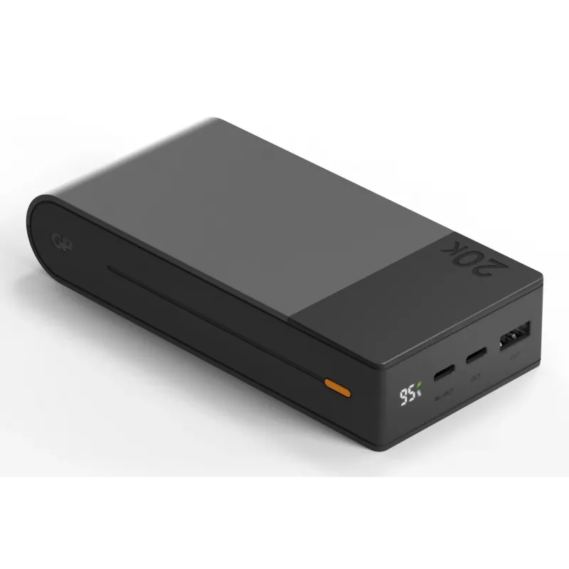 GP Battery GP PowerBank M2+ 20C 20000mAh 2xUSB-C/1xUSB-A μαύρο LED-Anz. (GPPBM20CGYMSR287)
