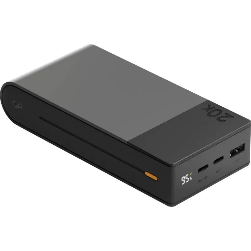 GP Battery GP PowerBank M2+ 20C 20000mAh 2xUSB-C/1xUSB-A μαύρο LED-Anz. (GPPBM20CGYMSR287)