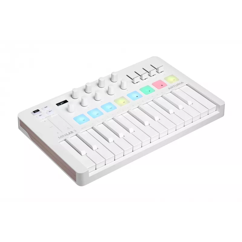 Arturia MiniLab 3 - Πληκτρολόγιο ελέγχου MIDI, λευκό