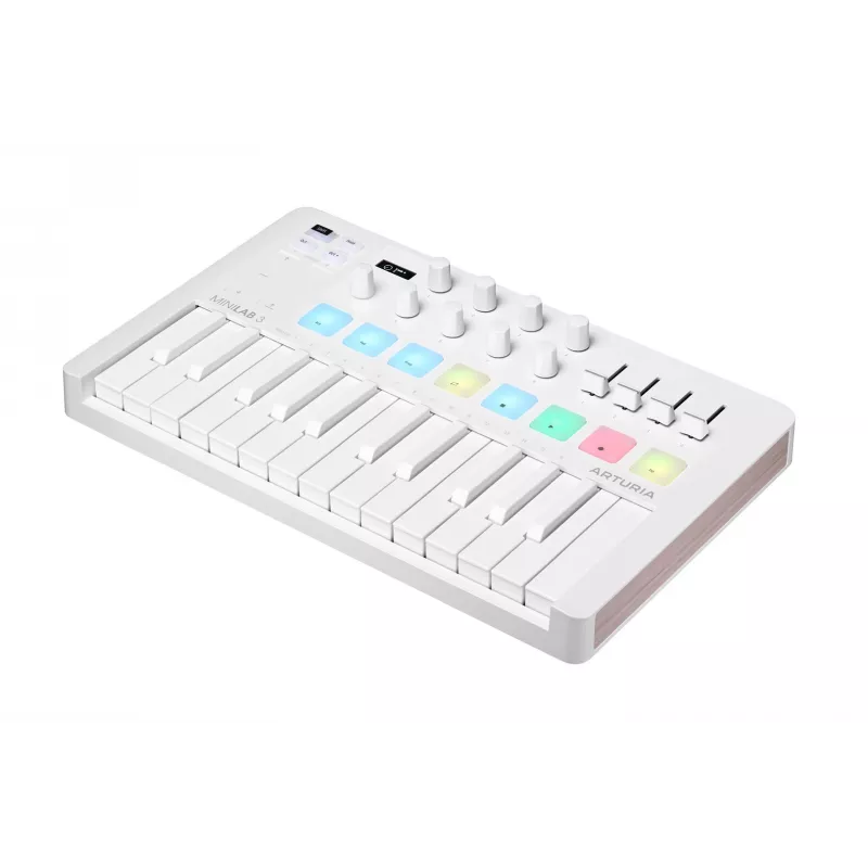 Arturia MiniLab 3 - Πληκτρολόγιο ελέγχου MIDI, λευκό