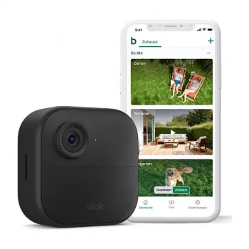 AMAZON (RING) Blink Outdoor 4 - Κάμερα παρακολούθησης δικτύου - Εξωτερικός χώρος, Εσωτερικός χώρος - ανθεκτική στις καιρικές συνθήκες - Έγχρωμη (Ημέρα/Νύχτα) - 1080p - Ήχος - ασύρματη - Wi-Fi (B0B1N5RL1Q)