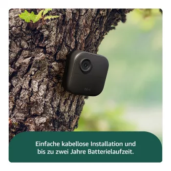 AMAZON (RING) Blink Outdoor 4 - Κάμερα παρακολούθησης δικτύου - Εξωτερικός χώρος, Εσωτερικός χώρος - ανθεκτική στις καιρικές συνθήκες - Έγχρωμη (Ημέρα/Νύχτα) - 1080p - Ήχος - ασύρματη - Wi-Fi (B0B1N5RL1Q)