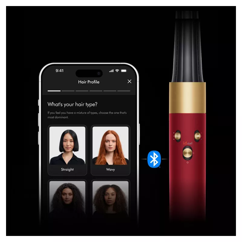 Airwrap i.d. Straight + Wavy Limited Edition, Multistyler Κόκκινο/Χρυσό, Bluetooth