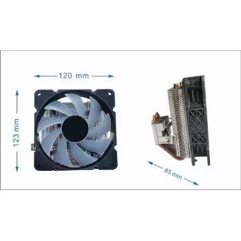 Ψύκτρα CPU Gembird CPU-HURACAN-ARGB-X140 12 cm Μαύρο Λευκό 800-1600 rpm