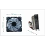 Ψύκτρα CPU Gembird CPU-HURACAN-ARGB-X140 12 cm Μαύρο Λευκό 800-1600 rpm