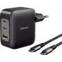 Intenso W100ACC+C520C μαύρο USB-C® Adapter 100 W USB-A, USB-C® Μαύρο (7810010)