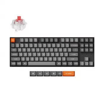 Keychron K8 Max Πληκτρολόγιο Universal USB RF Wireless Bluetooth Μαύρο 80% Μηχανικό