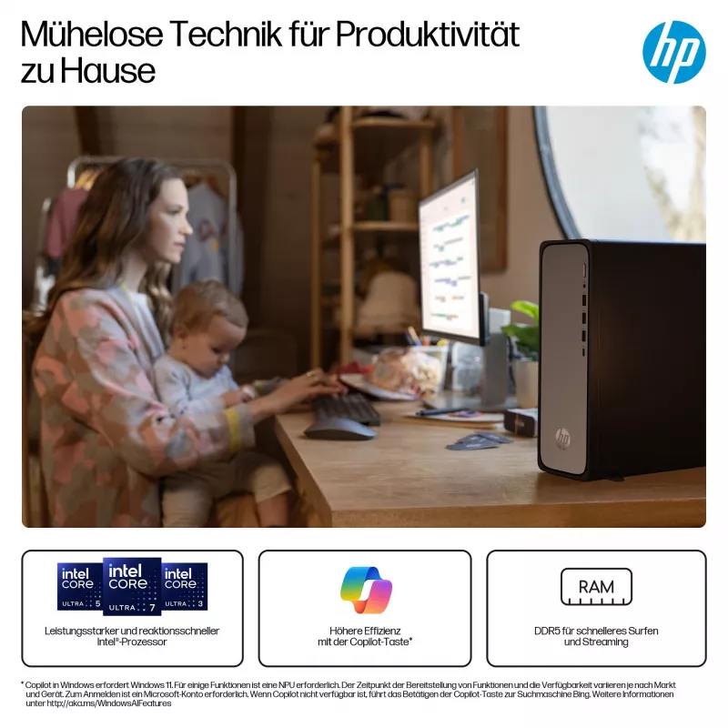 HP OmniDesk S03-0055ng Intel Core i5-14400 Slim Tower Desktop - Πλήρες σύστημα - Core i5