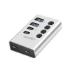 Hub USB 3.2 Gen 1, 4 θύρες, USB-A/C, διακόπτης on/off