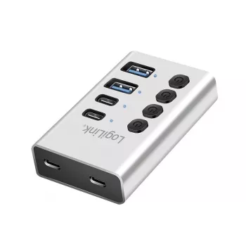 Hub USB 3.2 Gen 1, 4 θύρες, USB-A/C, διακόπτης on/off