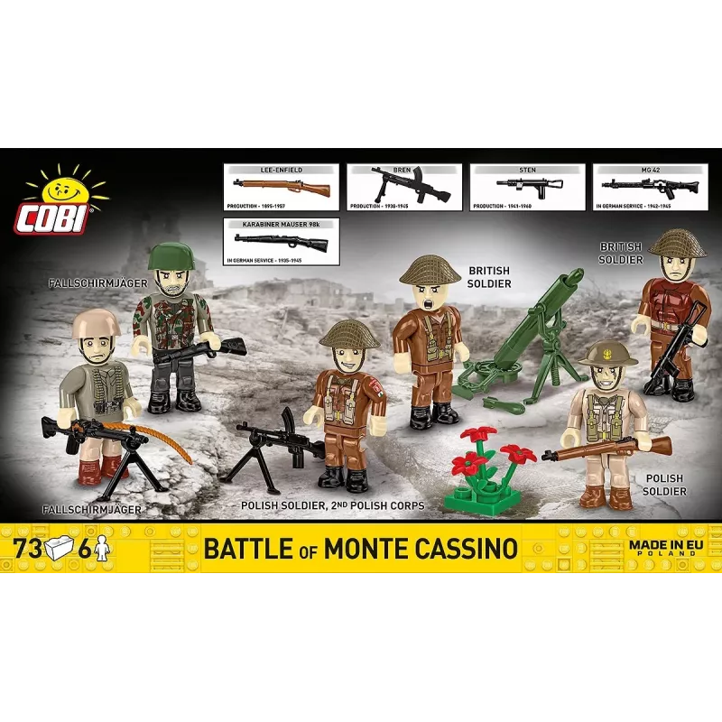 Σετ κατασκευής Cobi Blocks Μάχη του Monte Cassino ιστορικό στρατιωτικό διοράμα COBI-2063