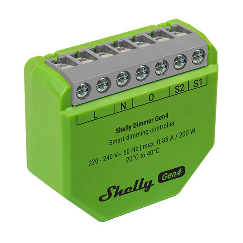 Shelly Dimmer Gen4 Green πολυπρωτοκόλλου συνδεσιμότητα