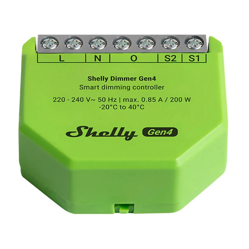 Shelly Dimmer Gen4 Green πολυπρωτοκόλλου συνδεσιμότητα
