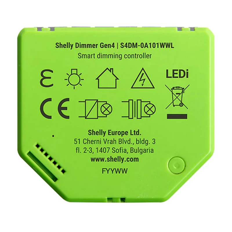 Shelly Dimmer Gen4 Green πολυπρωτοκόλλου συνδεσιμότητα