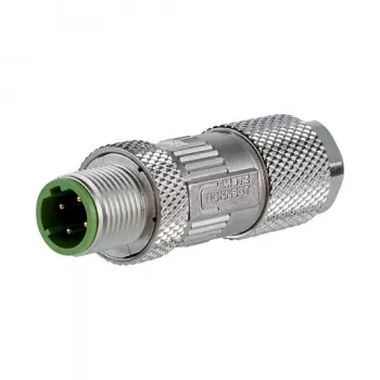 METZ CONNECT M12 Βύσμα αρσενικό D-κωδικοποιημένο IP67 Cat. 5 τερματιζόμενο στο πεδίο ευθύ