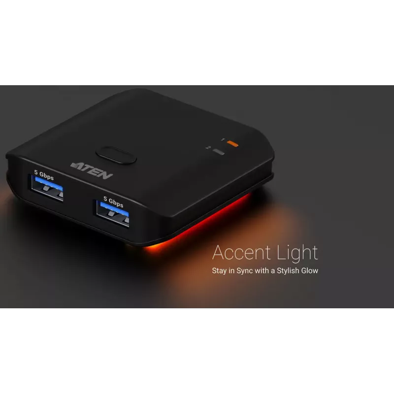 USB 3.2 Gen 1 Διακόπτης κοινής χρήσης 2x2 ATEN US4322 — 2 Host / 2 Συσκευή, Type-A