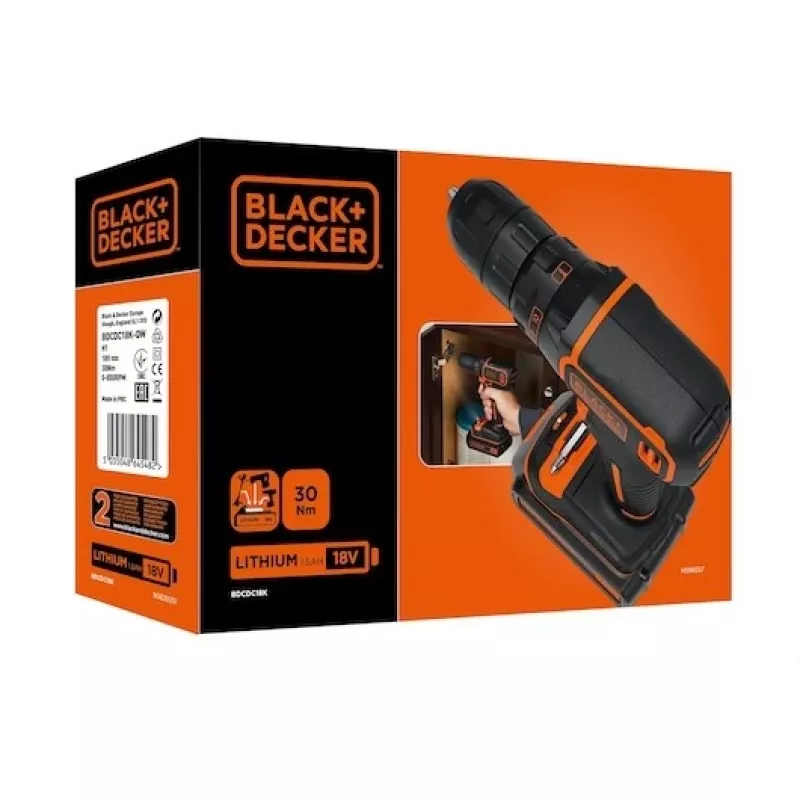Black & Decker BDCDC18-QW Δράπανο 650 U/min Schwarz, Orange
