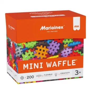 Τουβλάκια κατασκευής Marioinex Mini Waffle 200 τεμάχια – Πλαστικό σύστημα κατασκευής για συναρμολόγηση