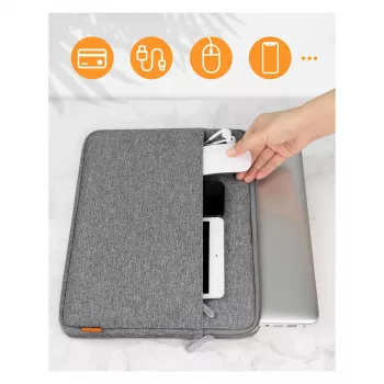 Θήκη προστασίας Inateck LB01005 για laptop 35,6 cm (14 ίντσες), γκρι, μονόχρωμη επιφάνεια