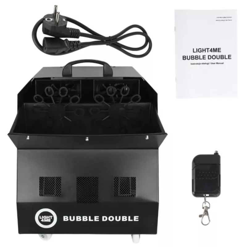 LIGHT4ME BUBBLE DOUBLE - Μηχανή φυσαλίδων 300W, ασύρματο τηλεχειριστήριο