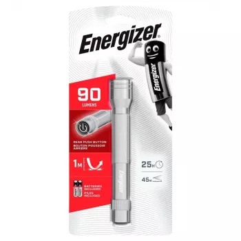 LED Μεταλλικός φακός 90 Lumen ασημί