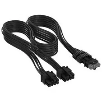 Corsair Premium-Sleeved Καλώδιο 2x 8-Pin σε 12V-2x6, για τροφοδοτικό Τύπου 4 – μαύρο