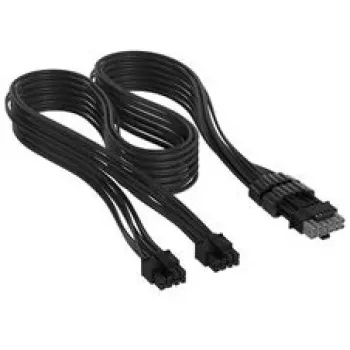 Corsair Premium-Sleeved Καλώδιο 2x 8-Pin σε 12V-2x6, για τροφοδοτικό Τύπου 5 – μαύρο