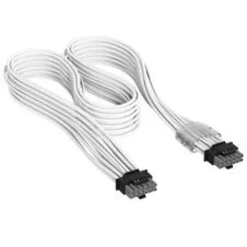 Corsair Premium-Sleeved Καλώδιο 12V-2x6 σε 12V-2x6, Universal - Λευκό