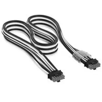 Corsair Premium-Sleeved Καλώδιο 12V-2x6 σε 12V-2x6, Universal - μαύρο/Λευκό