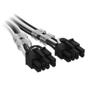 Corsair Premium-Sleeved Καλώδιο 12V-2x6 σε 2x 6+2-Pin PCIe, Universal – Μαύρο/Λευκό