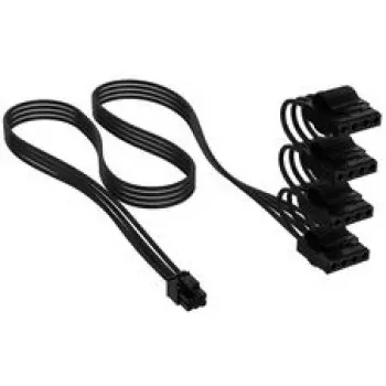 Corsair Premium-Sleeved Καλώδιο 4x 4-Pin Molex, για τροφοδοτικό Τύπου 5 – μαύρο