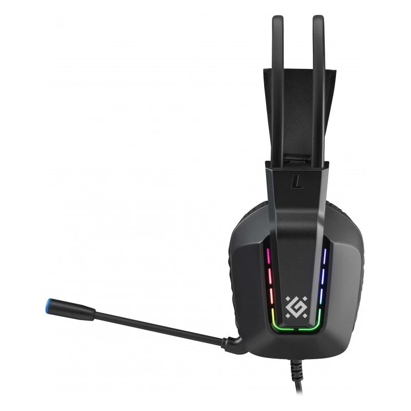 Ενσύρματα ακουστικά gaming USB DEFENDER GOTHIC RGB με μικρόφωνο, μαύρα