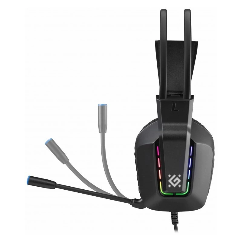 Ενσύρματα ακουστικά gaming USB DEFENDER GOTHIC RGB με μικρόφωνο, μαύρα