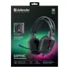 Ενσύρματα ακουστικά gaming USB DEFENDER GOTHIC RGB με μικρόφωνο, μαύρα