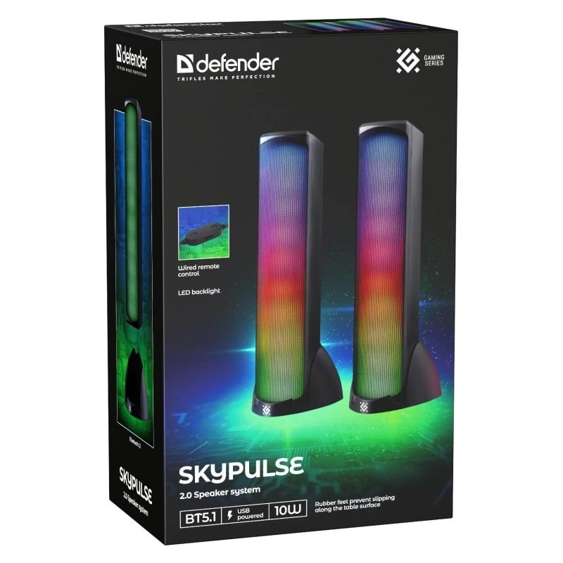 Ηχεία υπολογιστή Defender Skypulse 2.0, 60 W, Bluetooth, RGB
