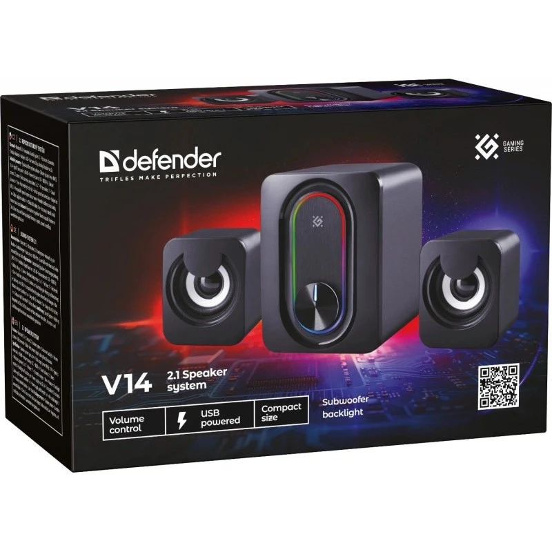 Ηχεία υπολογιστή Defender V14 2.1, 11 W, USB, Bluetooth