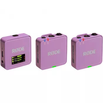 Ασύρματο μικρόφωνο lavalier Rode Wireless Go III μωβ 2,4 GHz συμπαγής σχεδιασμός