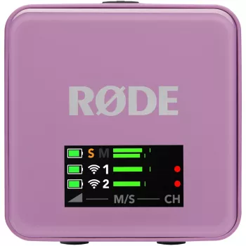 Ασύρματο μικρόφωνο lavalier Rode Wireless Go III μωβ 2,4 GHz συμπαγής σχεδιασμός