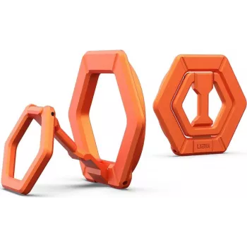 UAG Urban Armor Gear Magnetic Ring Stand | Βάση/δακτύλιος με λειτουργία σταντ | για MagSafe και θήκες UAG με ενσωματωμένο μαγνήτη | καμένο πορτοκαλί