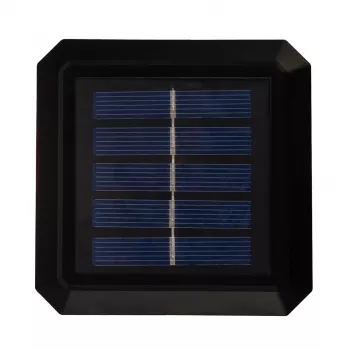 Ηλιακό LED Φωτιστικό Κολόνας GreenBlue GB128 WW, 3200K Ουδέτερο Λευκό, Θόλος Κάλυψης, 100x100mm, Μαύρο