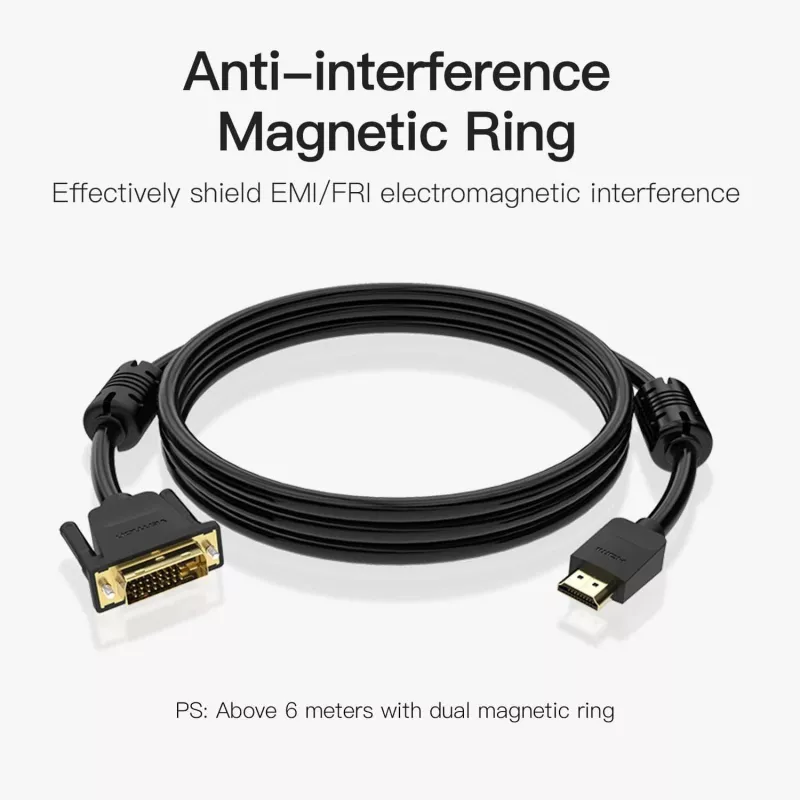 Καλώδιο HDMI σε DVI 5M/SCHWARZ Abfbj Vention