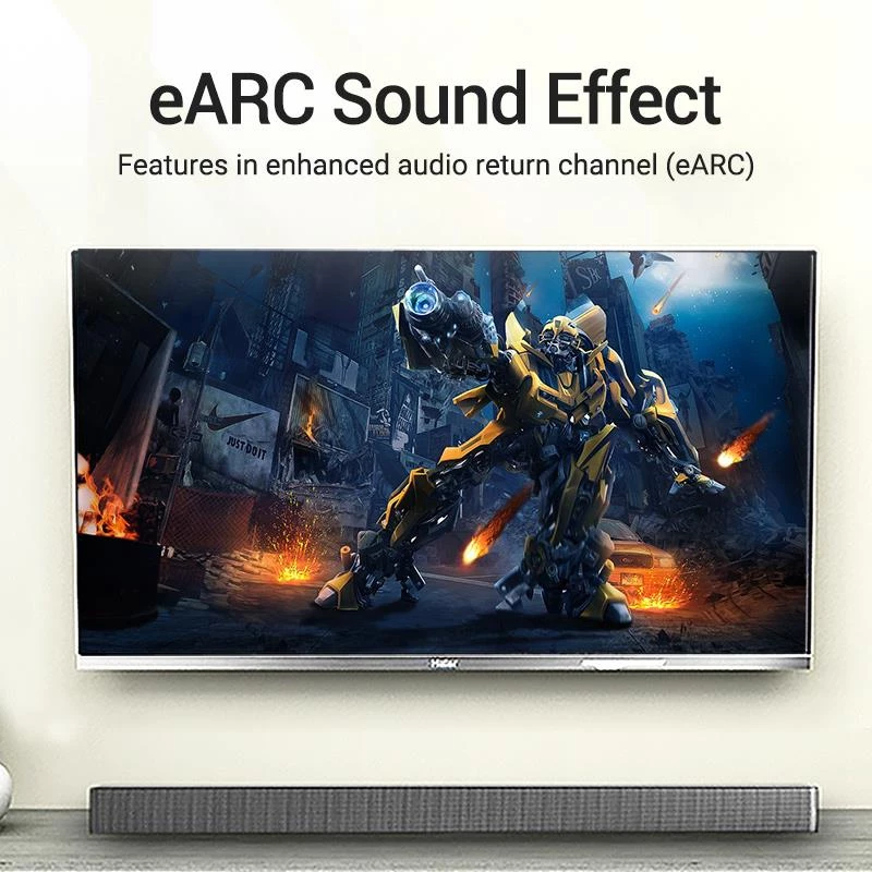 Καλώδιο HDMI 8K/1M Μαύρο Aanbf Vention