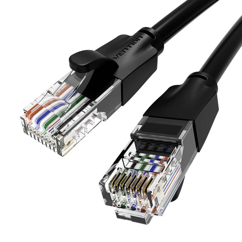 Καλώδιο δικτύου UTP CAT6 Vention IBEBK RJ45 Ethernet 1000Mbps 8m (μαύρο)