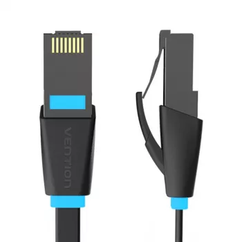 Επίπεδο καλώδιο δικτύου UTP CAT6 Vention IBJBF RJ45 Ethernet 1000 Mbit/s 1 m μαύρο